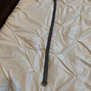 Tory Burch Gray Leather Belt sz XS